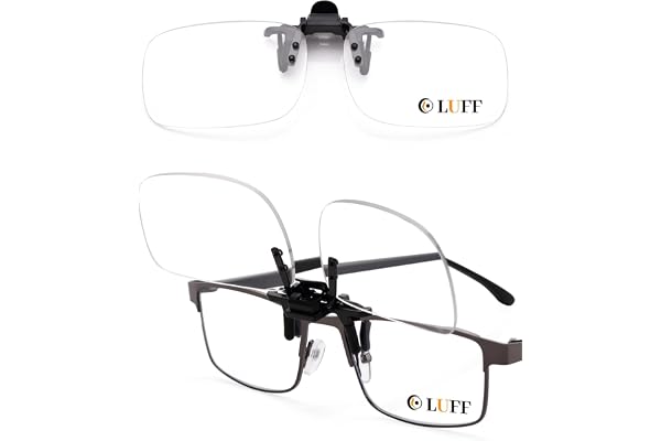 LUFF Lunettes de lecture à pince et à rabat -Lunettes loupe bloquant la lumière bleue,Lentilles loupe pour hommes et femmes