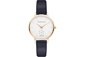 VICTORIA HYDE Mode Minimaliste Femme Montres Quartz Japonais Cuir Véritable Montre-Bracelet