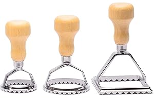 Delgeo Pasta Maker Cutter,Ravioli Stamp Maker Cutter,Suitable for Differeent Sizes and Types of Ravioi and Dumplings,Set of 3