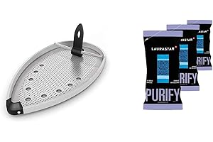 Laurastar Semelle de Protection pour Fer à Repasser pour Tissus délicats, 12,7 x 23,8 cm & Laurastar Lot de 3 Filtres à Eau