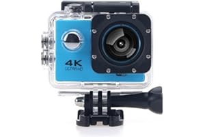 ZHUTA Cámara de acción 4K HD 2.0 Pulgadas, cámara subacuática, 8 MP WIFI/30 m, Resistente al Agua, cámara Deportiva con Kits de Accesorios, para natación, Buceo, Bicicleta, Motocicleta, etc. (Azul)