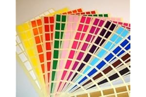 Audioprint Ltd. 10 x 20mm Rectangles Colour Code ID Dots Blank Price Stickers Sticky Labels Yellow 300 Pack