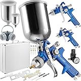 Lackierpistolenset verstaut im praktischen Koffer // Durch die Düsen aus Edelstahl können die Düsensätze nicht rosten