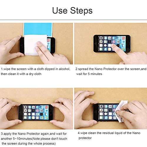 Expower Nano Liquida Pellicola Protettiva per Schermo Vetro Liquido Proteggi Schermo Antigraffio Impermeabile Invisibile Pellicola per Display Cellulare Tablet Smartwatch Fotocamera Digitale ed Altri Schermi in Vetro