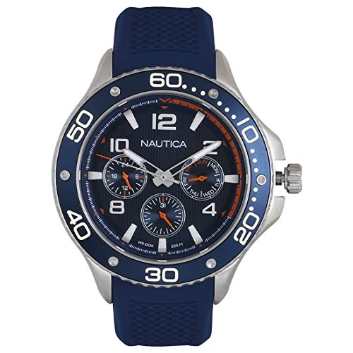 Nautica Homme Analogique Quartz Montre avec Bracelet en Silicone NAPP25002
