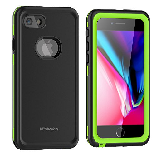 Mishcdea Funda iPhone 7/8 Impermeable, Carcasas IP68 Waterproof para iPhone 7/8 con Protector de Pantalla Incorporado (Verde)