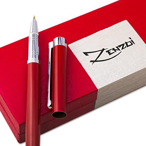Fountain Pen with Ink Refill Converter [Million Dollar Red] and Gift Case - Timeless Classics Collection - Executive Writing Signature Calligraphy Pens Set For International Cartridges - 100% Warranty