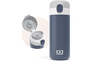 monbento - MB Pop niebieski Infinity – butelka ze stali nierdzewnej – nie zawiera BPA – termos 360 ml