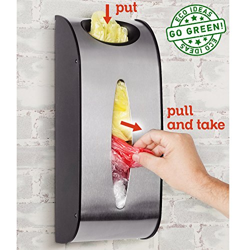 Wonder Worker Idea Tütenhalter Wand Beutel Halter Recycler Bag Organizer Edelstahl - 2