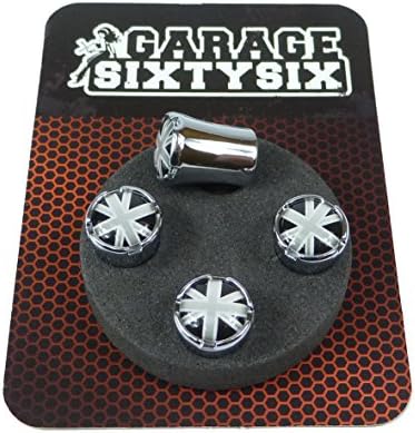 Valve Caps UK Black/White Model Milwaukee Chrome