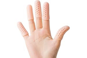 BFUZXY Lot de 14 Protège Doigts en Gel Avec Trous D'aération,Protege Doigt Silicone,Doigtier Caoutchouc,Protection des Doigtier, pour le Bout des Doigts,Protège-doigts pour Plaies,Fissures Doigts,Ampoules