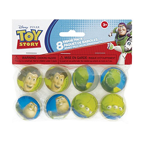 Preisvergleich Produktbild Disney Toy Story pack of 8 Bounce Balls, Party Favor