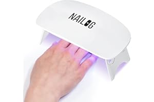 NAILOG UV LED Nail Lamp, Mini 6W UV Light with USB Cable, Portable Nail Dryer Light for Gel Nails Polish Manicure, Handheld Nail UV Lamp for Curing