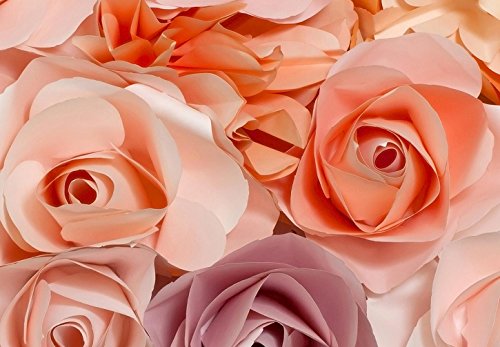 Fototapete, FLOWERS 366 x 254 cm Papierblumen, rosa, Pastell, Rosen, Blumentraum - 2