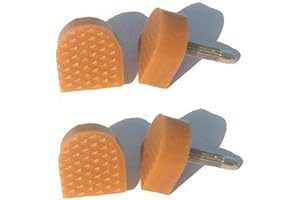 QUUPY 6 Paar beige U-förmige High Heel Tipps Schuhe Ersatz-Kit rutschfeste Schuhe Reparatur Armaturen Kappe Damen Mädchen High Heel Cap Protektoren (Dicke Stifte 3 mm; 8 mm x 8 mm)