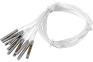 10 st Sondtemperatursensorer, PT100 Vattentät Temperaturgivare, -20 ℃ ~ 250 ℃, Platinum Resistens Isolatac Skärmning Mikrotemperatursensor med 50 cm Kabel
