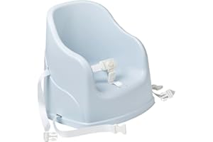THERMOBABY - Rehausseur De Chaise TUDI - De 6 à 36 mois (ou jusqu'à 15 Kg) - Confortable - Compact - Fleur Bleue - Fabriqué en France