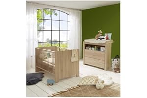 trendteam smart living - Mobilier de Chambre de bébé combiné en 2 pièces - Chambre de bébé - Olivia - Couleur chêne Clair - 155360645