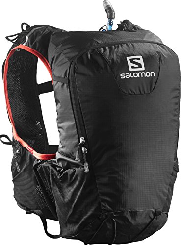Salomon Skin Pro Mochila de Hidratación, Unisex Adulto, Negro (Black/Bright Red), 15 L