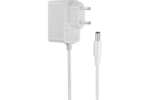 Tonton 12V1A Universal Netzteil mit Extra 3 Meter Ladekabel, Schaltnetzteil für Überwachungskamera, Led Streifen, NVR DVR IP Kameras, 3M Kabellänge, Weiß