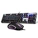 Produktbild DingLong Mechanische Tastatur-Spiel Maus-Set, Importieren Motospeed CK888 Gaming-Tastatur und Mausset mit Rainbow Backlight für Desktop