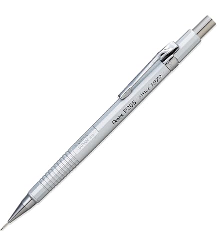 Pentel P205-97F Crayon Mécanique Automatique - Nasturtium (Orange Pastel) - Simple 12 HB 0.5mm Recharge