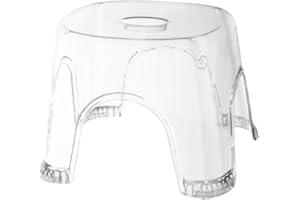 LECERROT Clear Seat Bath Stool, Clear Shower Stool, Non Slip And Waterproof Transparent Stool, Clear Stool For Bathroom Bedside Small Shower Spaces, Waterproof And Non Slip Transparent Stool For Bathroom