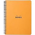 RHODIA 193448C - Spiral Notebook (Full Binding) Notebook Orange - A5+ - Dot Dot - 160 Detachable Pages - White Clairefontaine Paper 80 g/m - Soft and Resistant Cover - Classic