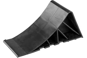 KR PARTS Unterlegkeil | 230 x 100 x 92 mm | 200 mm Radius | geeignet für Radlasten bis 6000 kg | Kunststoff | Keil | Kunststoff | PKW | Anhängerteile | Bremse | stehen | Anhänger | Halter | Unterleger