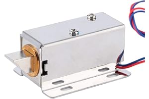 JIMFOTY Serratura elettromagnetica, kit di assemblaggio mini serratura elettromagnetica 12V DC Hardware per porta finestra Cassetto armadio Solenoide elettrico Serratura elettrica Serratura elettrica Solenoid