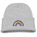 Produktbild Full Rainbow Unisex Kids Warm Winter Hat Knit Beanie Skull Cap Cuff Beanie Hat Winter Hats Black Funny Unisex Hip hop