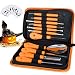 Produktbild Xddias 11 Stück Kürbis Schnitzset, Edelstahl Halloween Kürbis Schnitzwerkzeug, Kürbis-Carving-Set DIY Dekoration mit Tragetasche und 10 teiligen Carving Schablonen