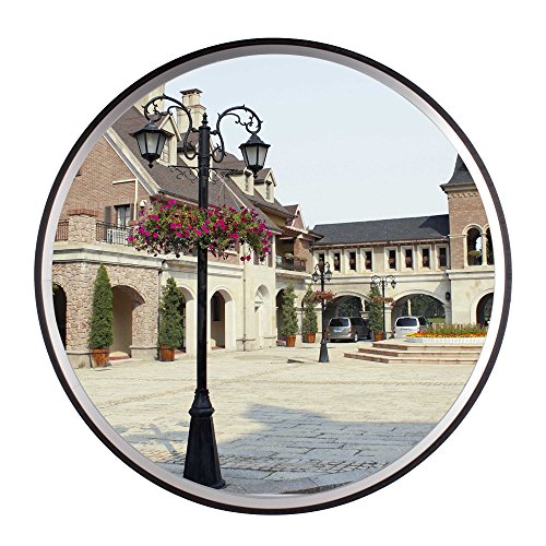 SPEED Überwachungsspiegel Sicherheitsspiegel Panoramaspiegel Konvex Verkehrsspiegel Polycarbonat 45CM Schwarz