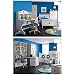 YJBE Loft Bed With Stairs and Drawer Storage Toddler Furniture Princess or Captain (Blue Caption)