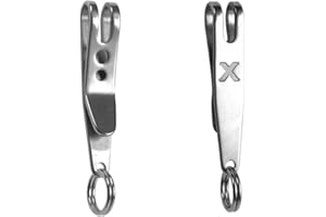 Ocobudbxw Titanium Steel Keychain Pocket Clip Multi-Purpose Pocket Suspension Clip Keyring