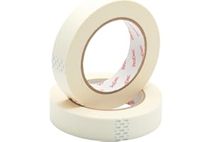 ProDec Twin Pack 1 inch x 50m Multi Surface Masking Tape For Painting, Painters Tape for Sharp Paint Lines, Decorators Tapes, Painters Masking Tapes 25mm Wide
