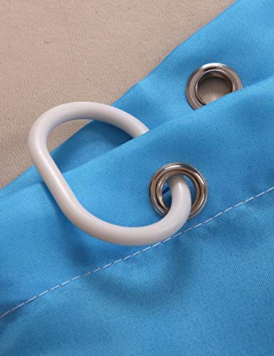 KLFSN Mildew Resistant Blue Bubble Shower Curtains Waterproof Thicker Polyester Cut off Curtain (A Variety of Sizes Optional) Household