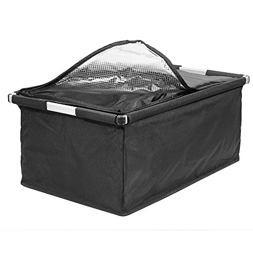 achilles®,Big-Box ALU-Cool,AD120ACbl, Einkaufsbox/ Transportkiste mit Aluminiumrahmen und Kühleinsatz, schwarz, 60 cm x 40 cm x 30 cm