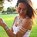 #1 Metallic Temporary Tattoos. 8 Sheet Pack. Gold Silver Temporary Tattoos. High Gloss Shimmer Effect.