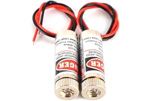 BEITESI 650nm red line Laser Module Industrial Laser Group Module Adjustable Focal length12mm (5mw-traverse-2pack)