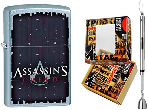 Assassins Creed Street Chrome &amp; Gin Gift Set Available + R S Lighter Zippo Chrome
