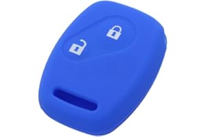 BROVACS Silicone Cover Protector Case Holder Skin Jacket Compatible with HONDA 2 Button Remote Key Fob CV9200 Deep Blue