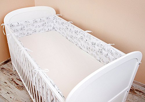 Cuna Nest - Protector de cabeza cuna 420 x 30 cm, 360 x 30 cm, 180 x 30 cm Cama Cuna Baby Protector de bordes cama Equipamiento bicicleta Talla:360x30cm