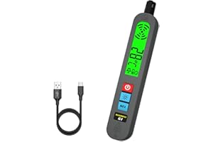 MAXRIENY Detector de Gas Recargable Detector de Fugas de Gas Natural con Vibración Alarma Visual y Sonora Pluma Detector de MultiGas para Casa Butano Propano Camping Car