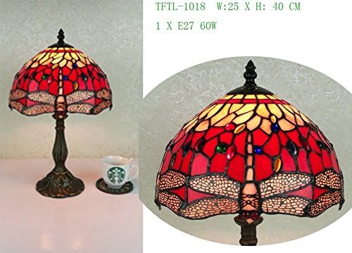 Dragonfly Designed Clear Jewel Tiffany Style Table Lamp 10'