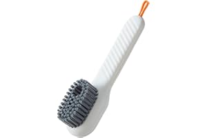 DHLIIQQ Brosse à chaussures liquide – Brosse de nettoyage à poils doux avec distributeur de savon – Type de presse automatique pour vêtements et chaussures, nettoyage facile de grandes surfaces