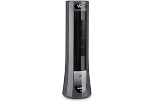 Klarstein Condizionatore Portatile Senza Tubo 45W, 5in1, Umidificatore, Climatizzatore Portatile Silenzioso con Night Mode, Ventilatore Aria Fredda, Raffrescatore d’Aria 132m³/h, Serbatoio da 7L