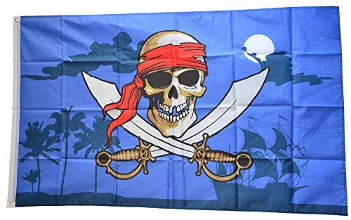 Preisvergleich Produktbild Flaggenfritze Flagge Pirat Fluch der Meere - 90 x 150 cm