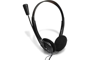 SpirWoRchlan Gaming Headset, Over-Ear Stereo Gaming Headphone with Mic Noise Cancellation Headset for PC/Xbox/PS4 Black