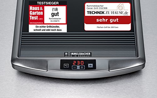 ROMMELSBACHER CG 2308/TC HighTec – CERAN® GRILL – 2000 Watt – Edelstahl - 3